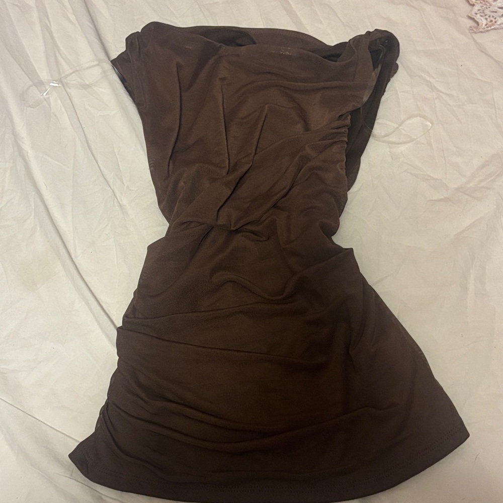 Pink Rose Chic Brown Women's Top